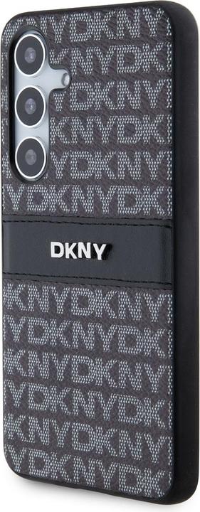 Actual product image DKNY DKHCSPRTHSLK S921 czarny/black hardcase Leather Mono Stripe & Metal Logo (Samsung Galaxy S24)