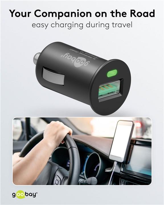 Image du produit Goobay Chargeur rapide pour voiture USB