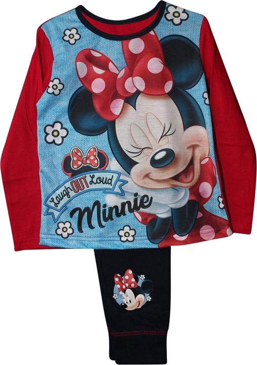 Disney Mickey & Friends Girls Minnie Mouse Top And Bottoms Pyjama Set (116)
