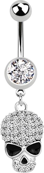 Immagine prodotto Star Piercing Banana in argento con ciondolo a forma di teschio in argento (senza ottone, Acciaio chirurgico 316L)