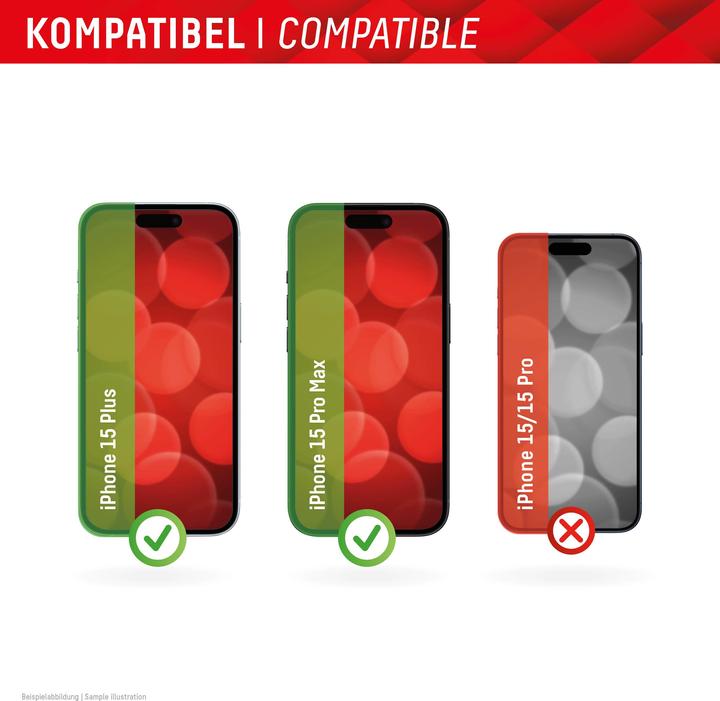Productafbeelding Displex Real Glass, Full Cover Panzerglas (1 Stuk, Apple iPhone 15 Pro Max, Apple iPhone 15 Plus)