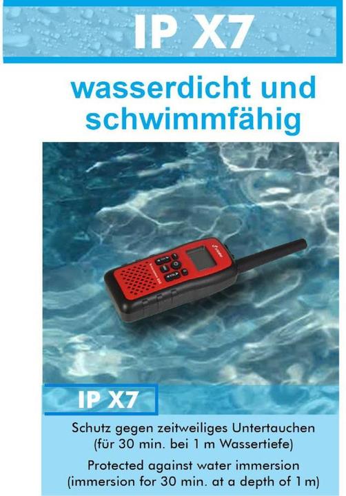 Actual product image Stabo Electronics 20850 Freecomm 850 Set PMR Radio IPX7 Waterproof, Li-Ion Batteries Charging Station (10 km)
