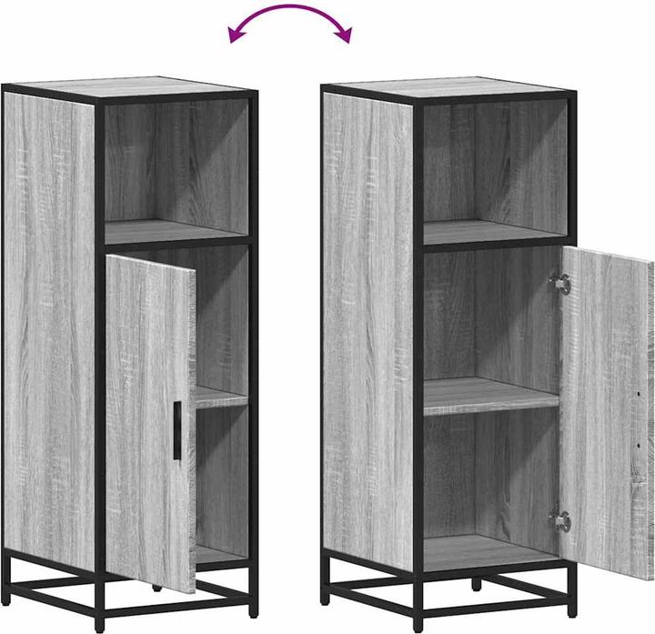 Produktbild VidaXL Badschrank Grau Sonoma 35x37,5x100 cm Holzwerkstoff
