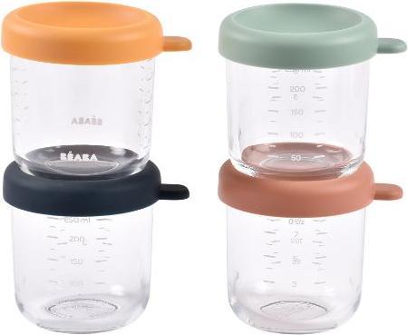 Actual product image Beaba Glass portion set 4 pcs. 250ml colour mix