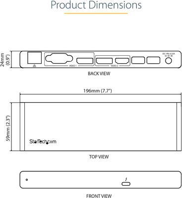 Produktbild StarTech Thunderbolt 3 Dock (Thunderbolt, 2 Ports)