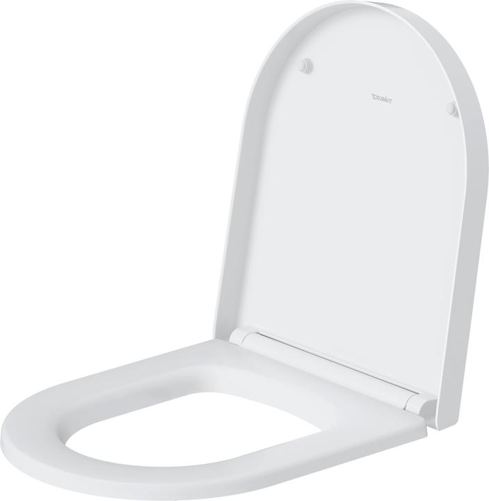 Actual product image Duravit ME by Starck Compact toilet seat, stainless steel hinges, with soft-close mechanism