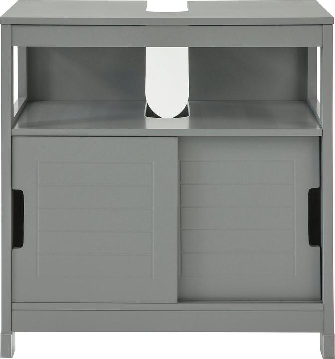 SoBuy Waschbeckenunterschrank stahlgrau (60 x 30 x 61 cm)