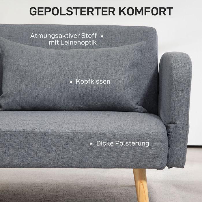 Immagine prodotto Swisshandel24 Divano letto a 3 posti, letto matrimoniale per ospiti, fino a 240 kg, schienali pieghevoli (3 posti)