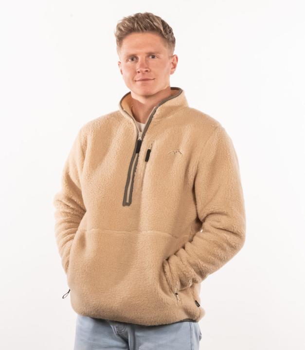 Whatever Man Fleecepullover Bark Beige Dusty Olive Men