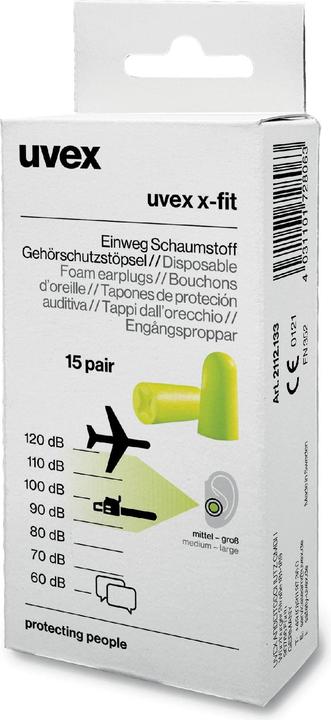 Uvex Safety xfit earplugs (15 x)