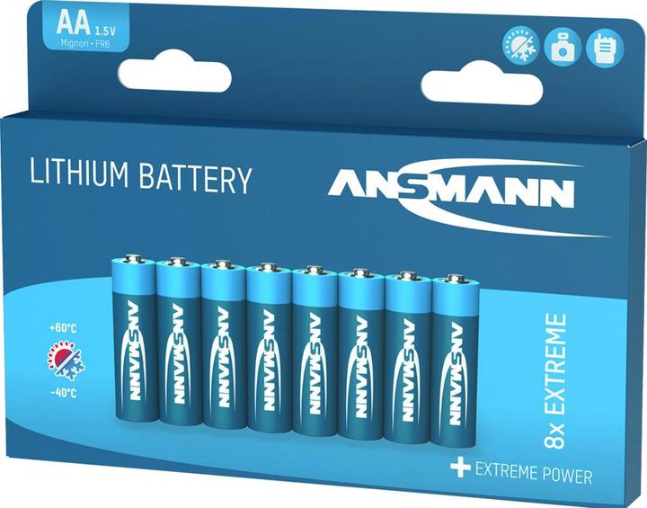 Image du produit Ansmann 4+4 Extreme Lithium AA Mignon LR 6 Big Pack (8 pcs, AA, 2850 mAh)