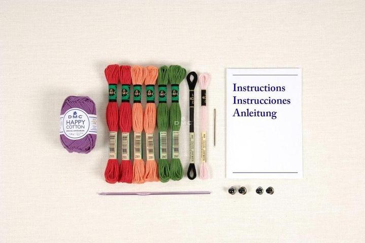 Immagine prodotto DMC Set uncinetto Cable Amigurumi Veggie pals, Motivo: Smiley, Set: Sì