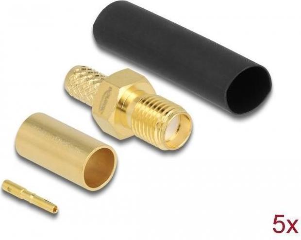 Immagine prodotto Delock Presa SMA per crimpare LMR200 con tubo termorestringente abbinato (Cavi antenna)