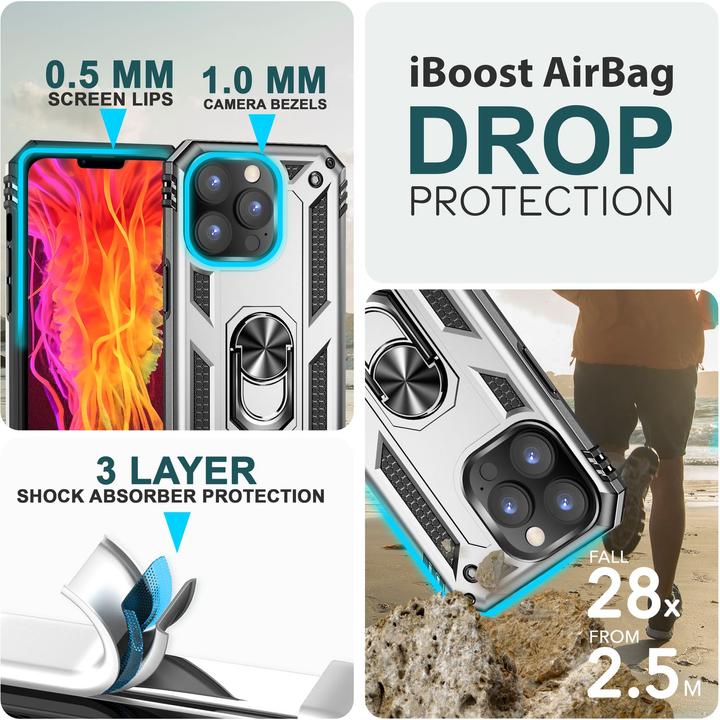 Immagine prodotto Nalia Coperchio ad anello antiurto in stile militare (Apple iPhone 15 Pro)