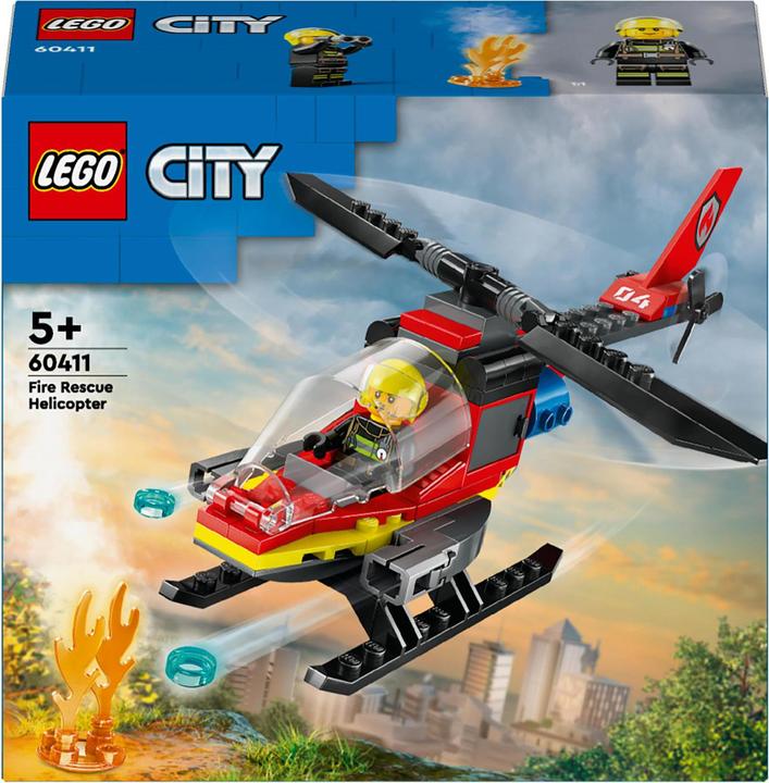 Produktbild LEGO Feuerwehrhubschrauber (60411, LEGO City)