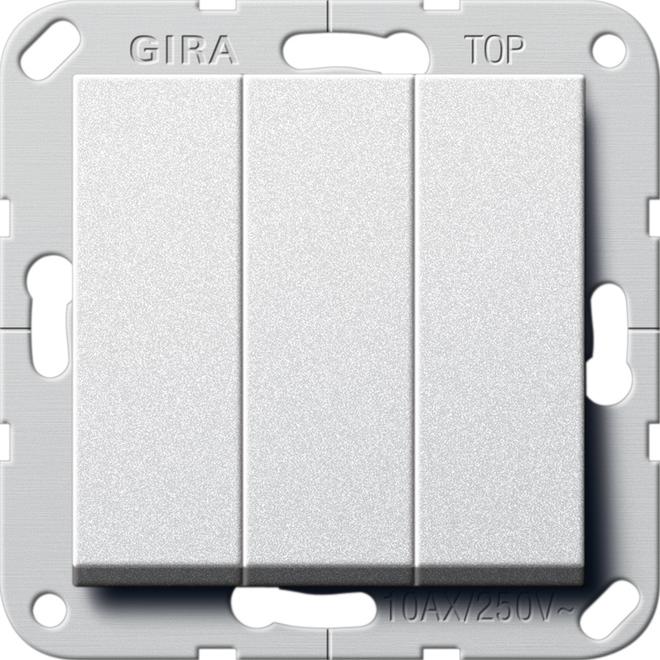 Image du produit Gira Interrupteur à bascule BS 3f Arrêt Système 55 F Alu 283026