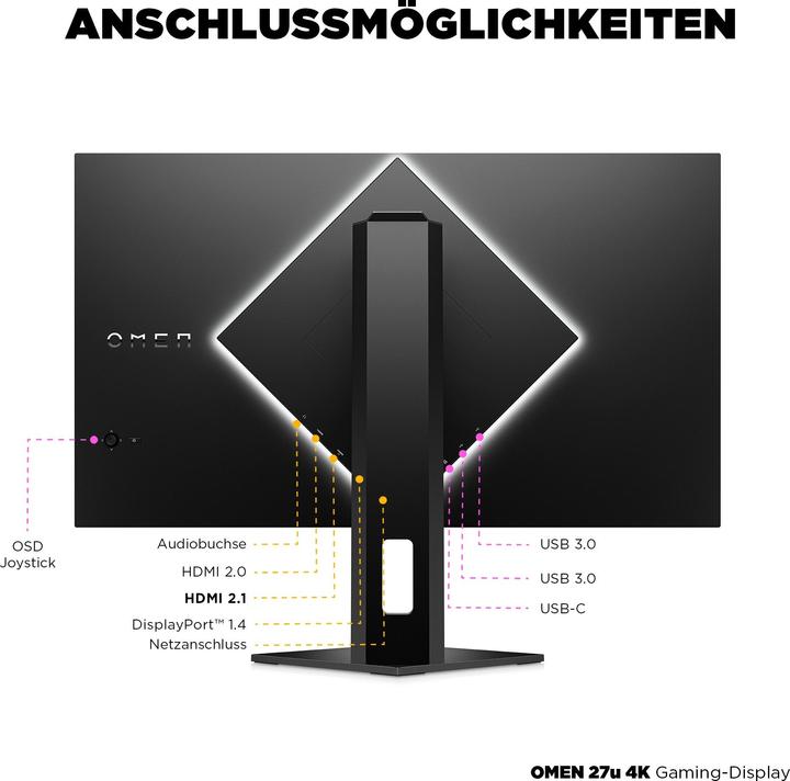 Actual product image HP Omen 27u (3840 x 2160 Pixels, 27")