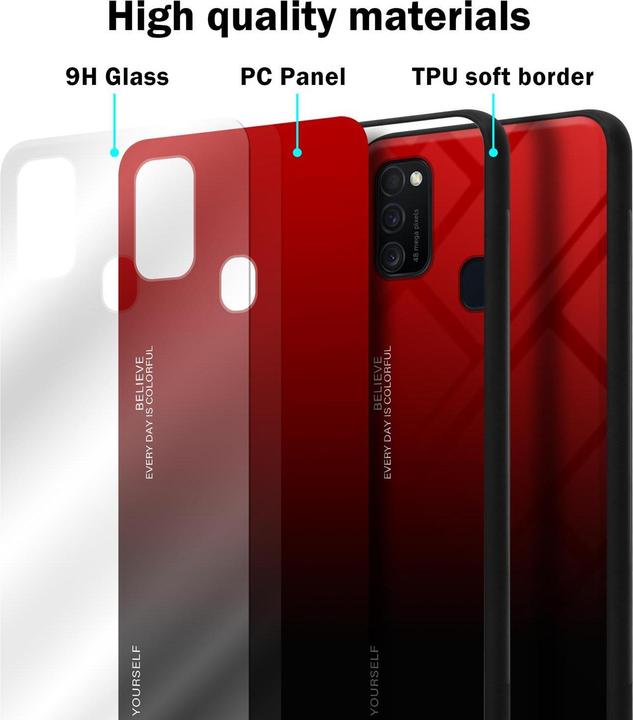 Actual product image Cadorabo TPU 2 colors glass cover (Samsung Galaxy M21, Samsung Galaxy M30s)