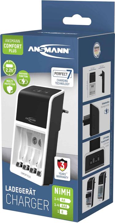 Immagine prodotto Ansmann Comfort Plus 1001-0094 (1 pz., AA, AAA, Caricabatterie senza batteria)