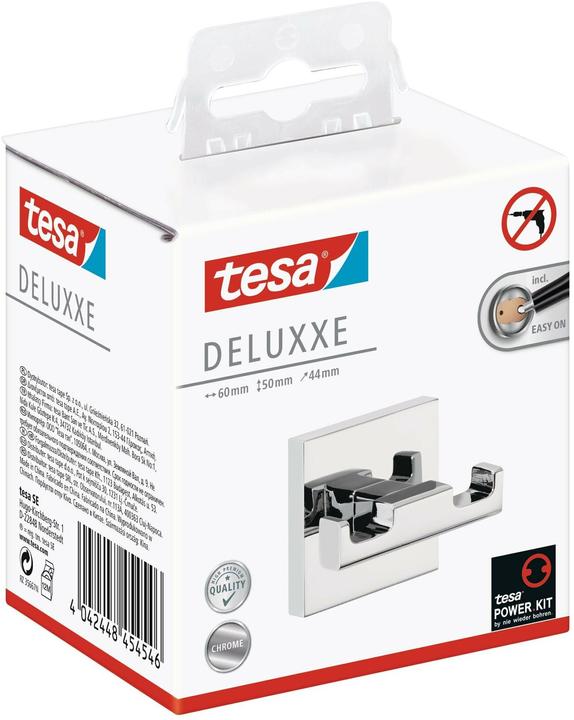 Actual product image tesa DELUXXE Bathrobe hook incl. adhesive solution without drilling