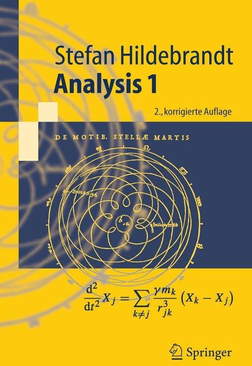 Immagine prodotto Analysis 1 (Tedesco, Stefan Hildebrandt, 2005)