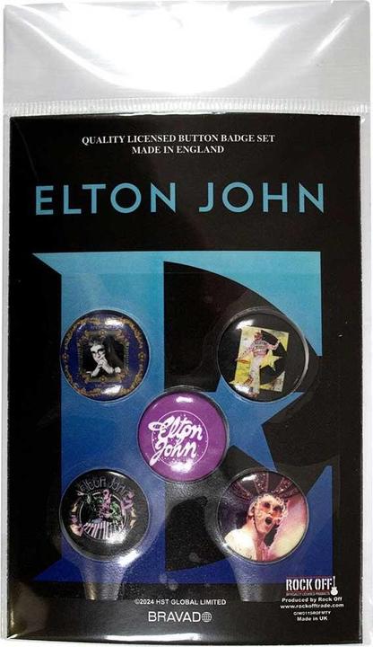 Elton John Brille Abzeichen 5erPack Metall Kunststoff