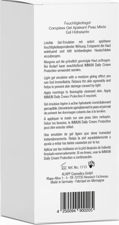 Produktbild Klapp IMMUN Radical Moist Complex Gel 50 ml (50 ml, Gesichtsgel)