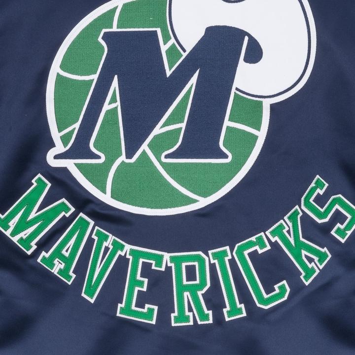 Actual product image Mitchell & Ness NBA Dallas Mavericks Heavyweight Satin Jacket Mens (M)