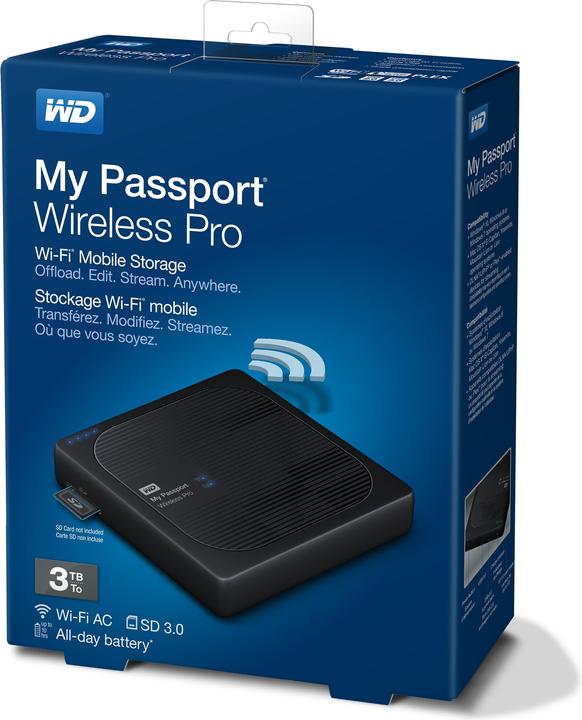 Actual product image WD My Passport Wireless Pro (3 TB)