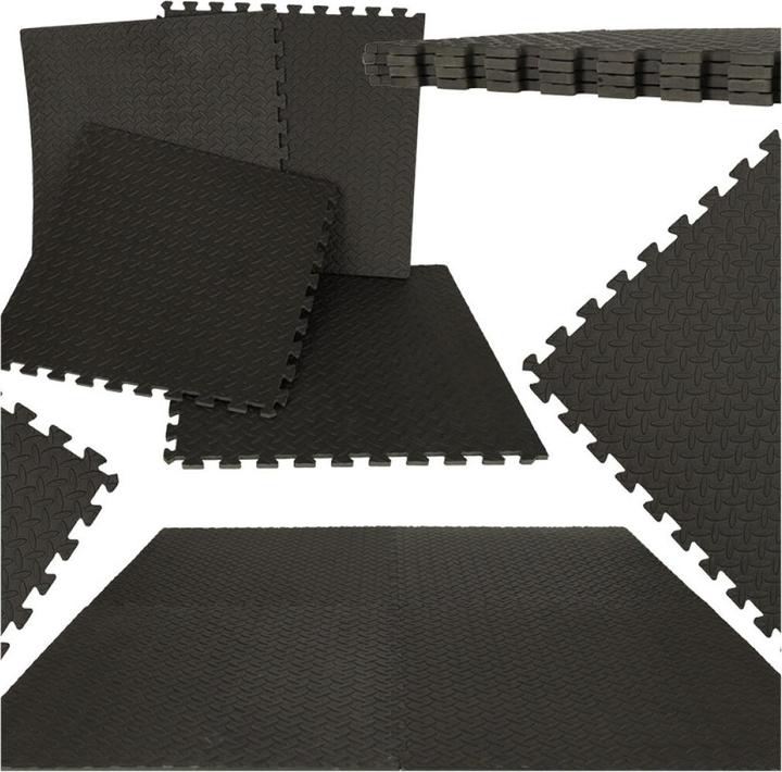 Produktbild Kik Schaumstoff-Puzzlematte für Kinder schwarz 60x60 4St (60 x 60 x 0.5 cm)