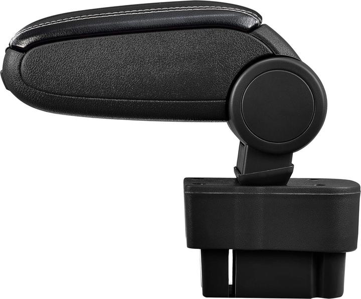 Produktbild Pro-Tec Mittelarmlehne Opel Corsa D mit Staufach Kunstleder Schwarz mit weissen Nähten