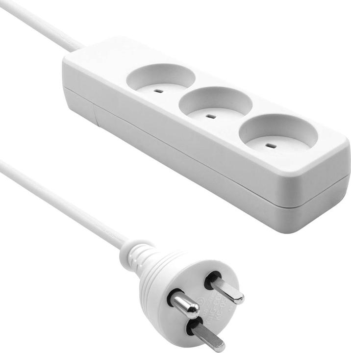 ProXtend Danish IT Power Strip 3-way 1M Blanc (3 x, CEE 7/3, 1 m)