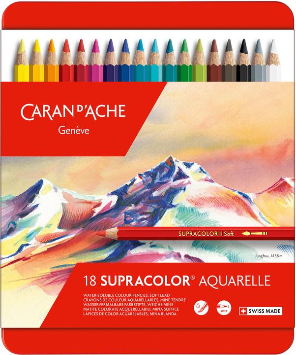 Caran d'Ache Supracolor Aquarelle Metallschachtel (Mehrfarbig, 18 x)