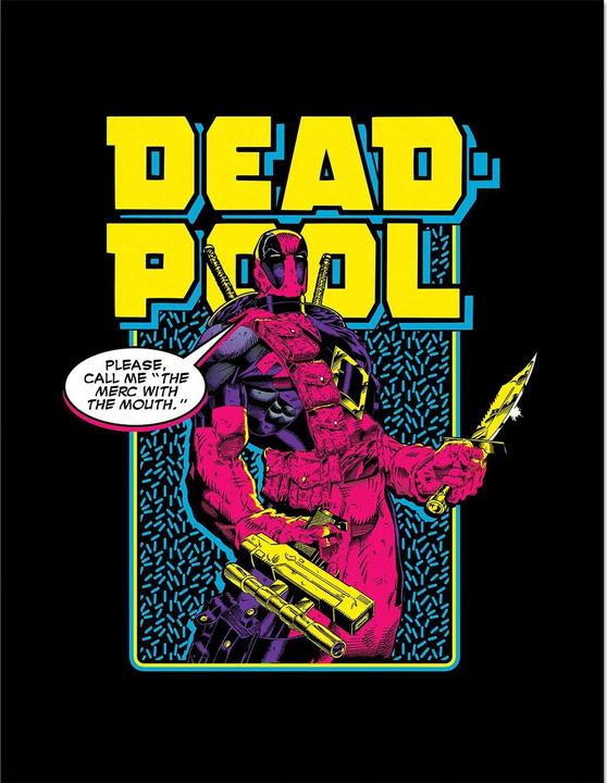 Image du produit Deadpool - Poster encadré 80S STYLE (40 x 30 cm)