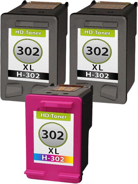 Image du produit Druckfuxx 3x TINTE PATRONEN für HP 302 XL DeskJet 1110 2130 3630 3631 3632 3633
