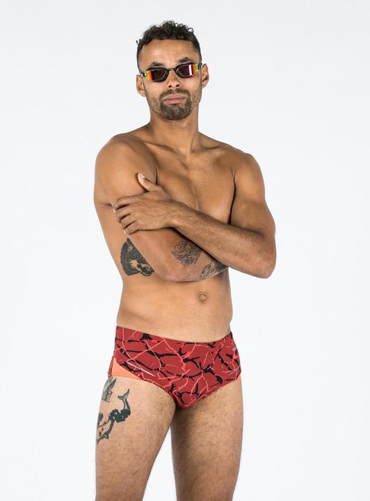 Produktbild Nabaiji Badehose Miniboxer Herren - 900 All Lava rot (50)