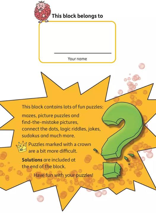 Produktbild Puzzle block 7 years and up, A5 block (Englisch, Agnes Spiecker, Mascha Greune, Gisela Specht, Sabine Dengl, Martina Knapp, 2021)
