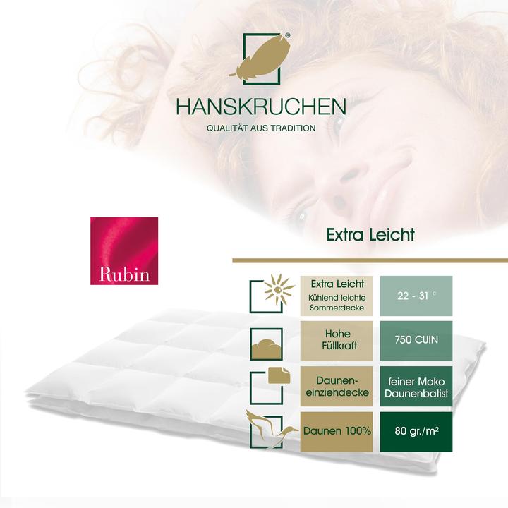 Actual product image Hanskruchen Rubin (280 g, 155 x 220 cm)