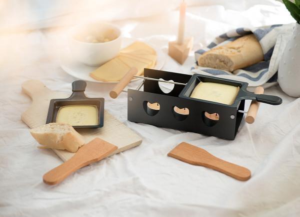 Produktbild Rosenstein & Söhne Teelicht-Raclette für 2 Personen, mit Schabern und Teelichtern