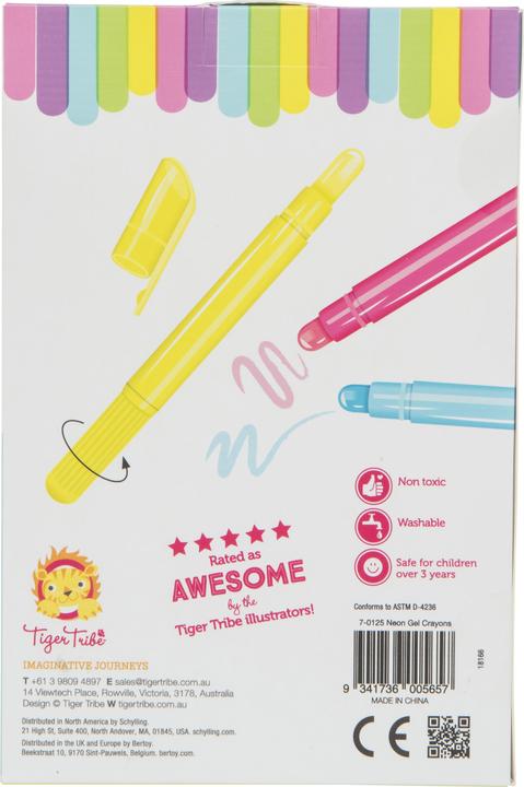 Produktbild Tiger Tribe Gelkrijtjes - Neon - 5 stuks (Mehrfarbig, 5 x)