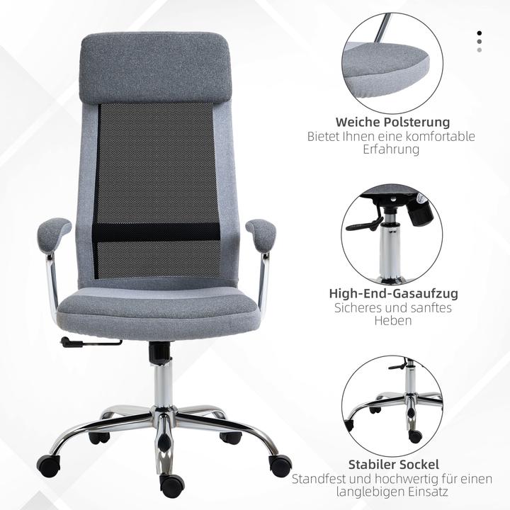 Produktbild Vinsetto Bürostuhl ergonomisch und mit hoher Rückenlehne