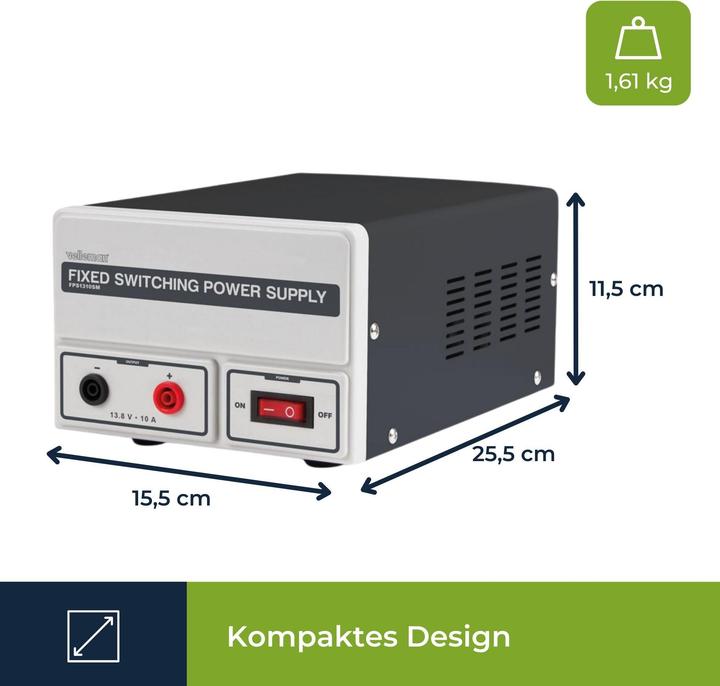 Produktbild Velleman NETZGER?T - FESTSPANNUNG - 13.8 VDC / 10 A - SCHALTNETZTEIL