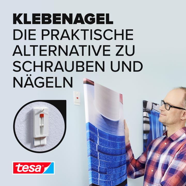 Actual product image tesa Klebehaken Verstellbarer Klebenagel für Tapeten und Putz