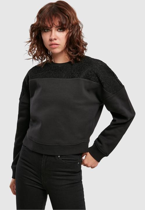 Produktbild Urban Classics Ladies Short Oversized Lace Inset Crew (L)