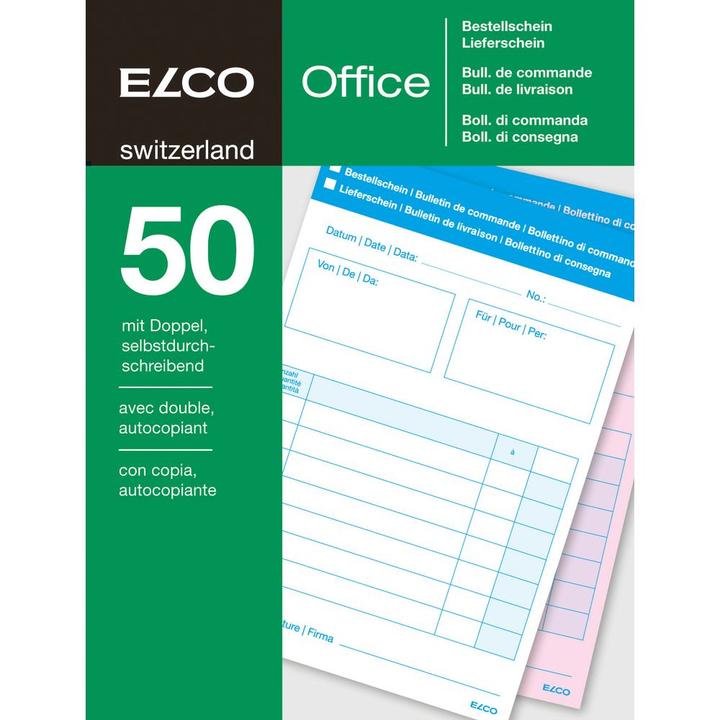 Productafbeelding Elco Kopieerblad afleverbon/bestelbon A6 4-talig 50 vel (50 x)