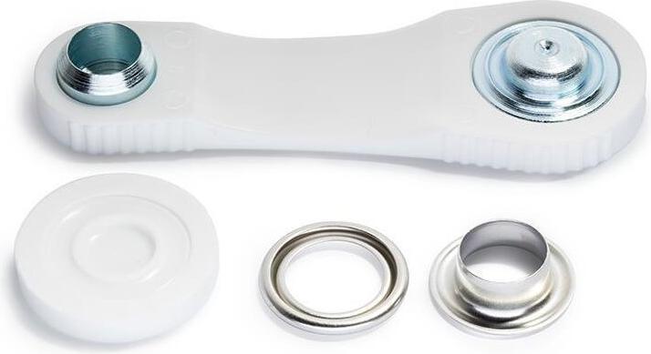 Produktbild Prym Ösen + Scheiben, silber 8 mm, Dose 200 Stk.