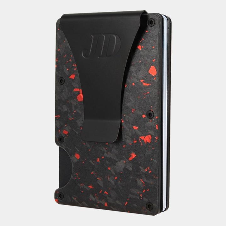Produktbild James Dixon Forged Carbon - Matt Black Red - Money Clip