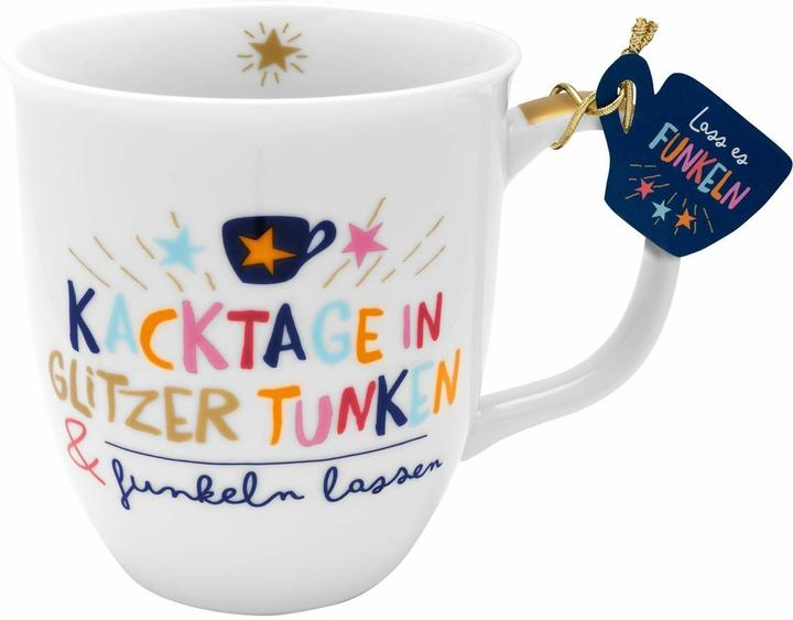 Image du produit Sheepworld Mug "Jours de caca, trempez-vous dans les paillettes et faites-les scintiller". (400 ml, 1 x)