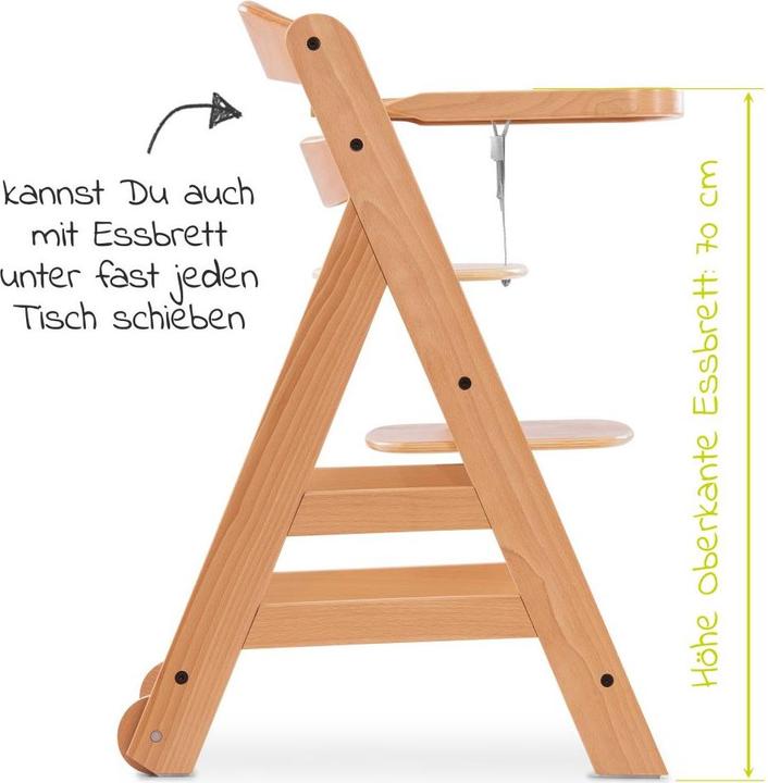 Produktbild Hauck Hochstühle Hochstuhl Alpha Move Natur - im Sparset inkl. (Hochstuhl)