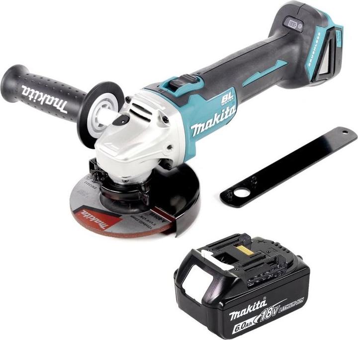 Produktbild Makita DGA 506 G1 Akku Winkelschleifer 18 V 125 mm Brushless + 1x Akku 6,0 Ah - ohne Ladegerät (125 mm)